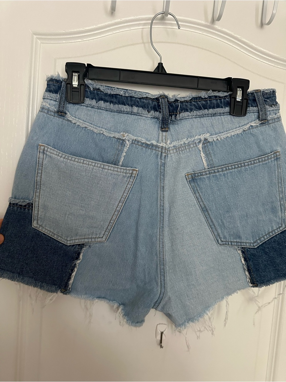 Wild Fable Patchwork Highest Rise Cutoff Denim Shorts Size 8 - Picture 4 of 7